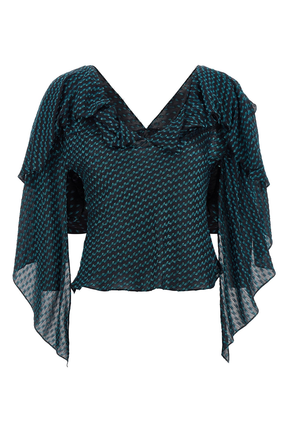 KIKO KOSTADINOV 40 plexus blouse in silk and light wool blend