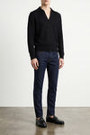 cashmere and silk knit polo shirt