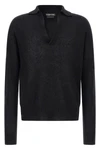 cashmere and silk knit polo shirt