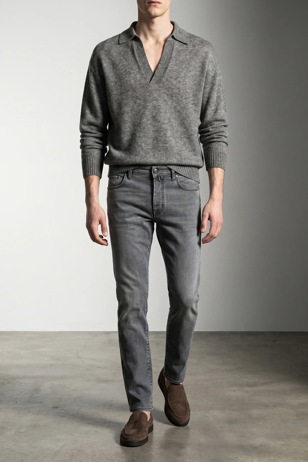 TOM FORD 48 cashmere and silk knit polo shirt