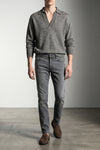 cashmere and silk knit polo shirt