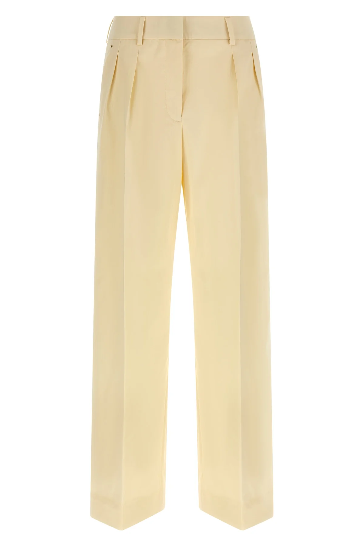 tailored cotton gabardine trousers