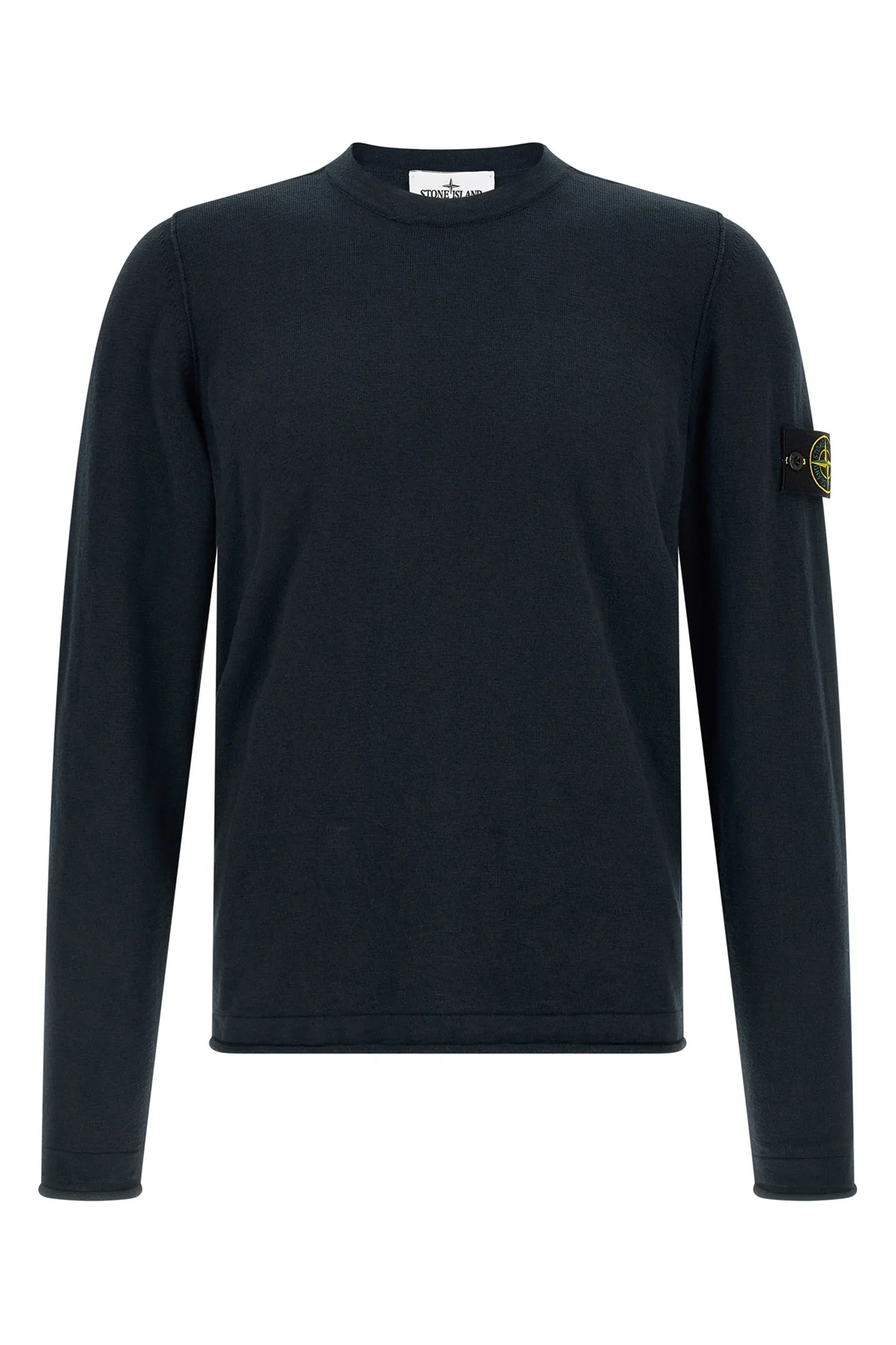 STONE ISLAND L 5100052 knit sweater in 14 fineness shaved cotton and nylon blend knit