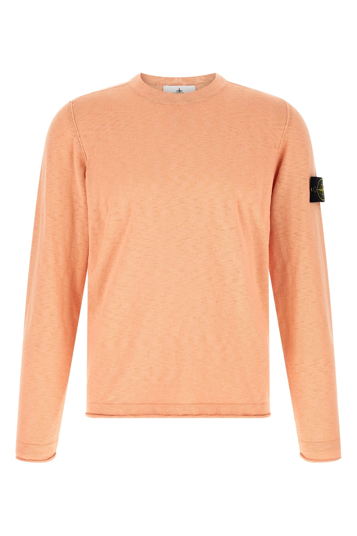 STONE ISLAND L 5100052 knit sweater in 14 fineness shaved cotton and nylon blend knit