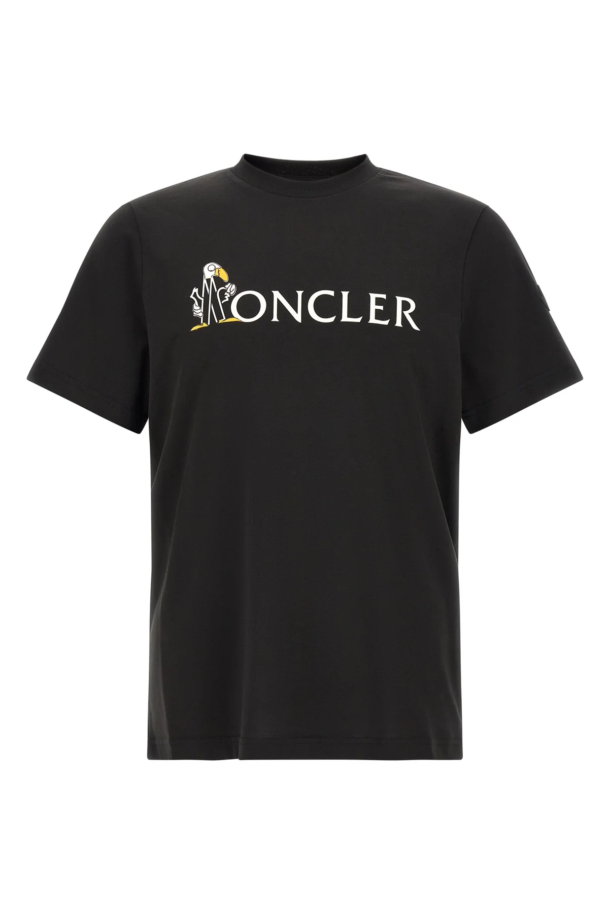 MONCLER L monclers pure black cotton t-shirt