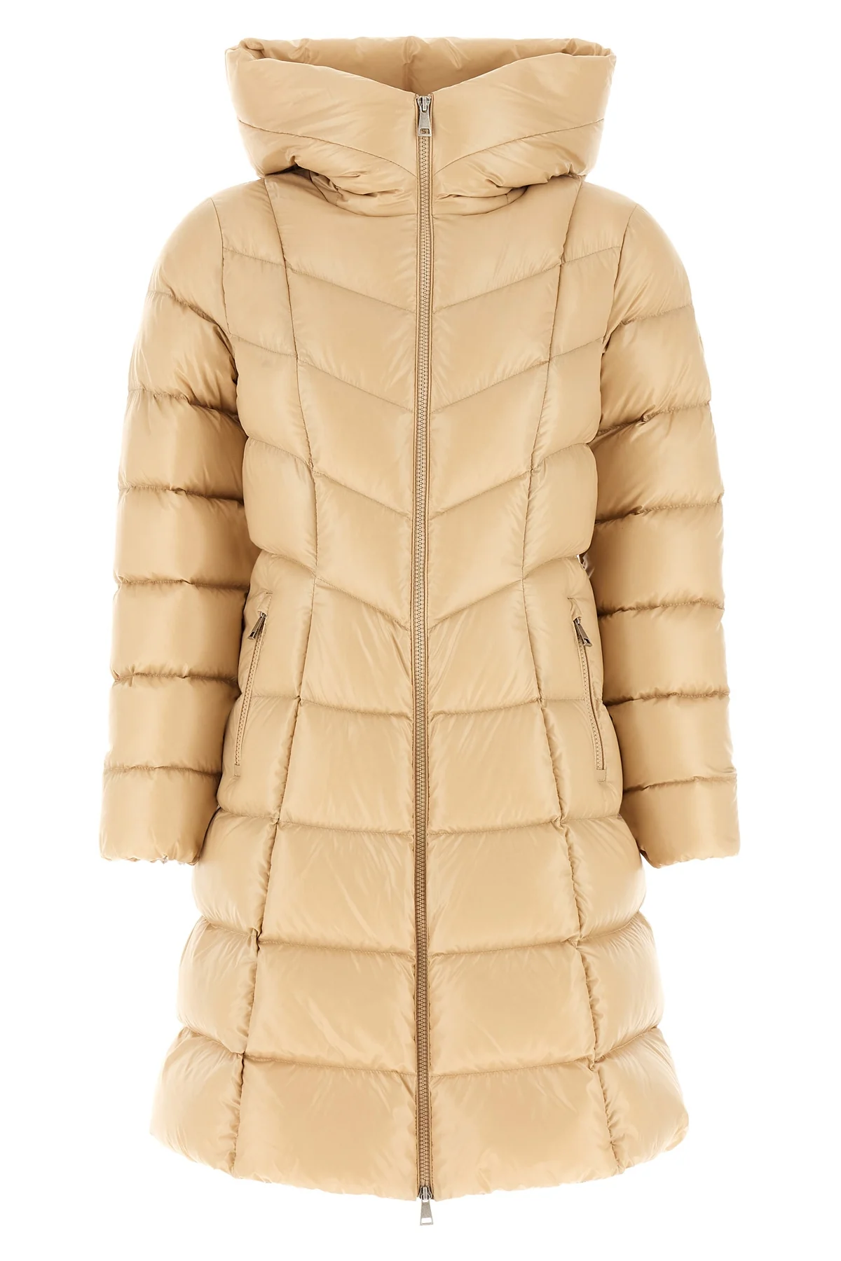 the moncler marusse down jacket redefines the volumes of outerwear through a rig