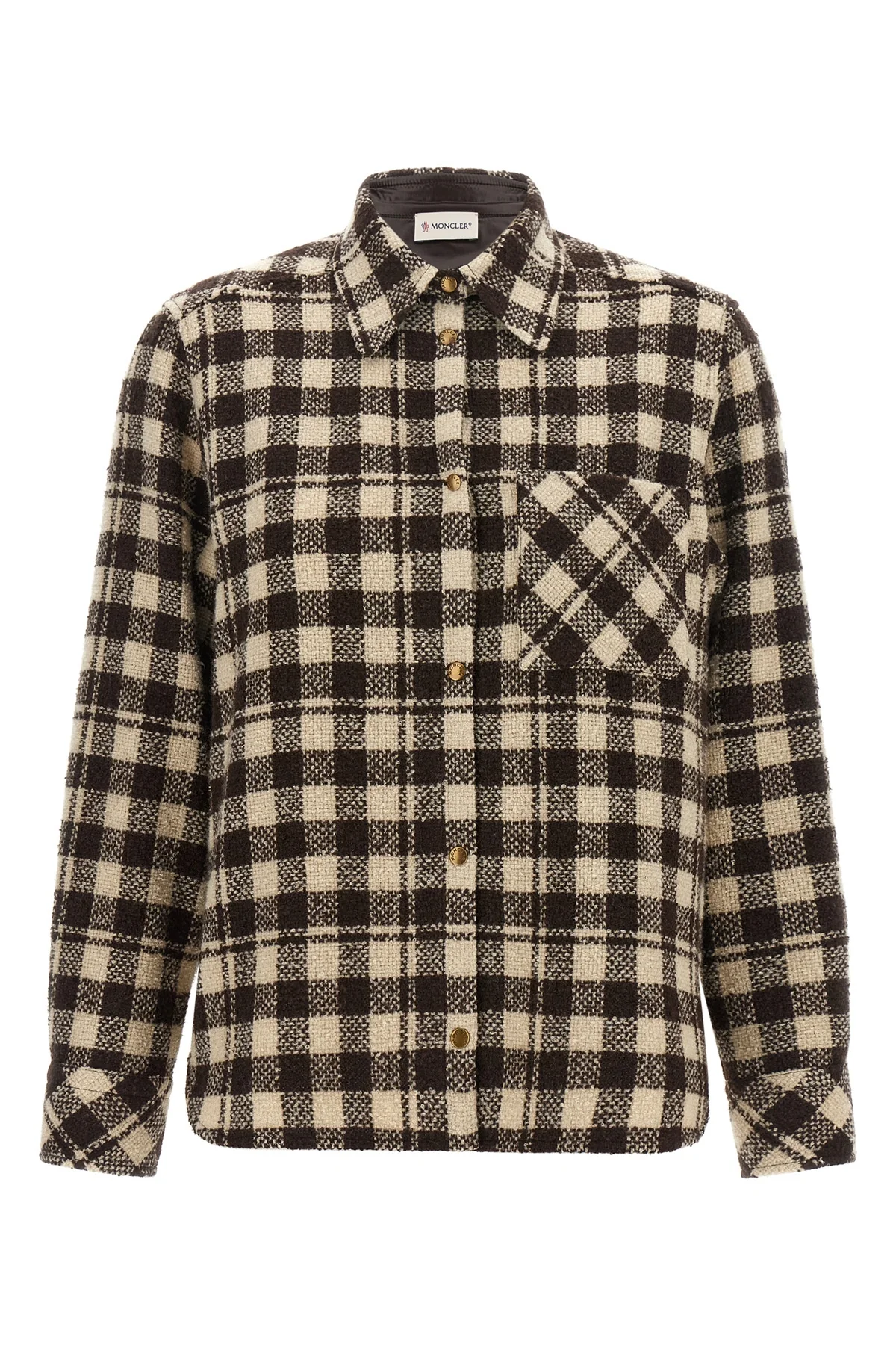MONCLER 38 the moncler shirt reinterprets the alpine aesthetic through a rigorous sartorial