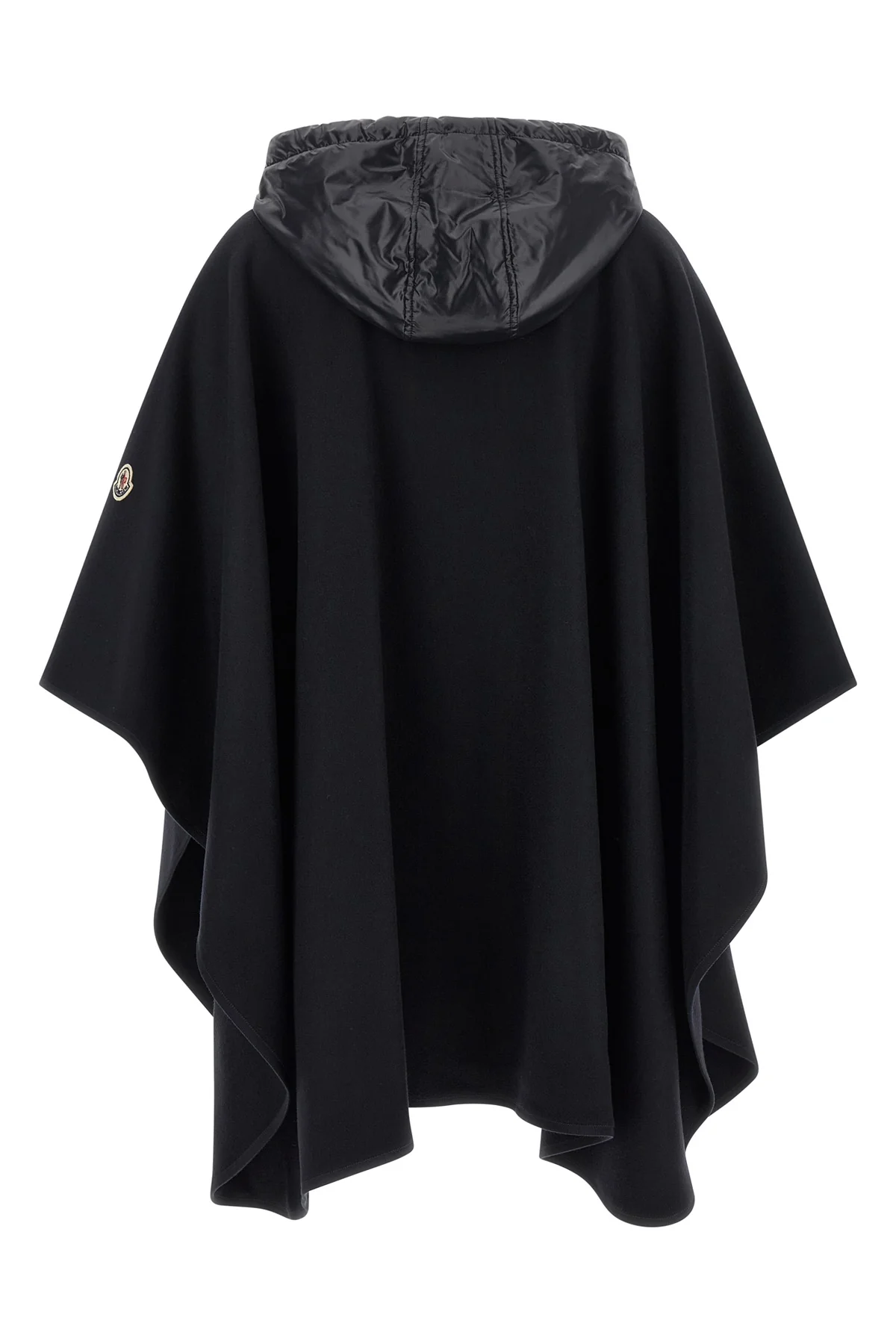 MONCLER OS the dark blue moncler cape in virgin wool blend