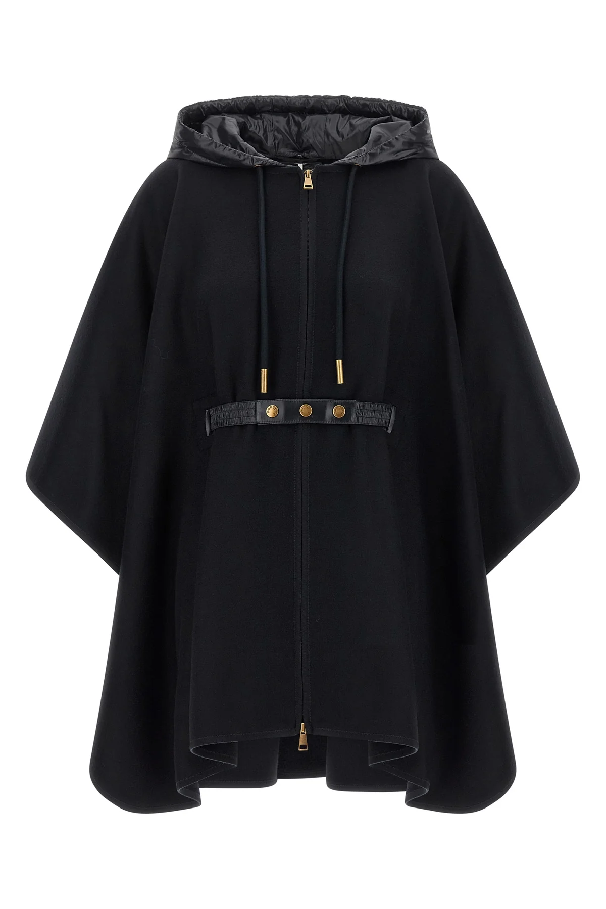 MONCLER OS the dark blue moncler cape in virgin wool blend
