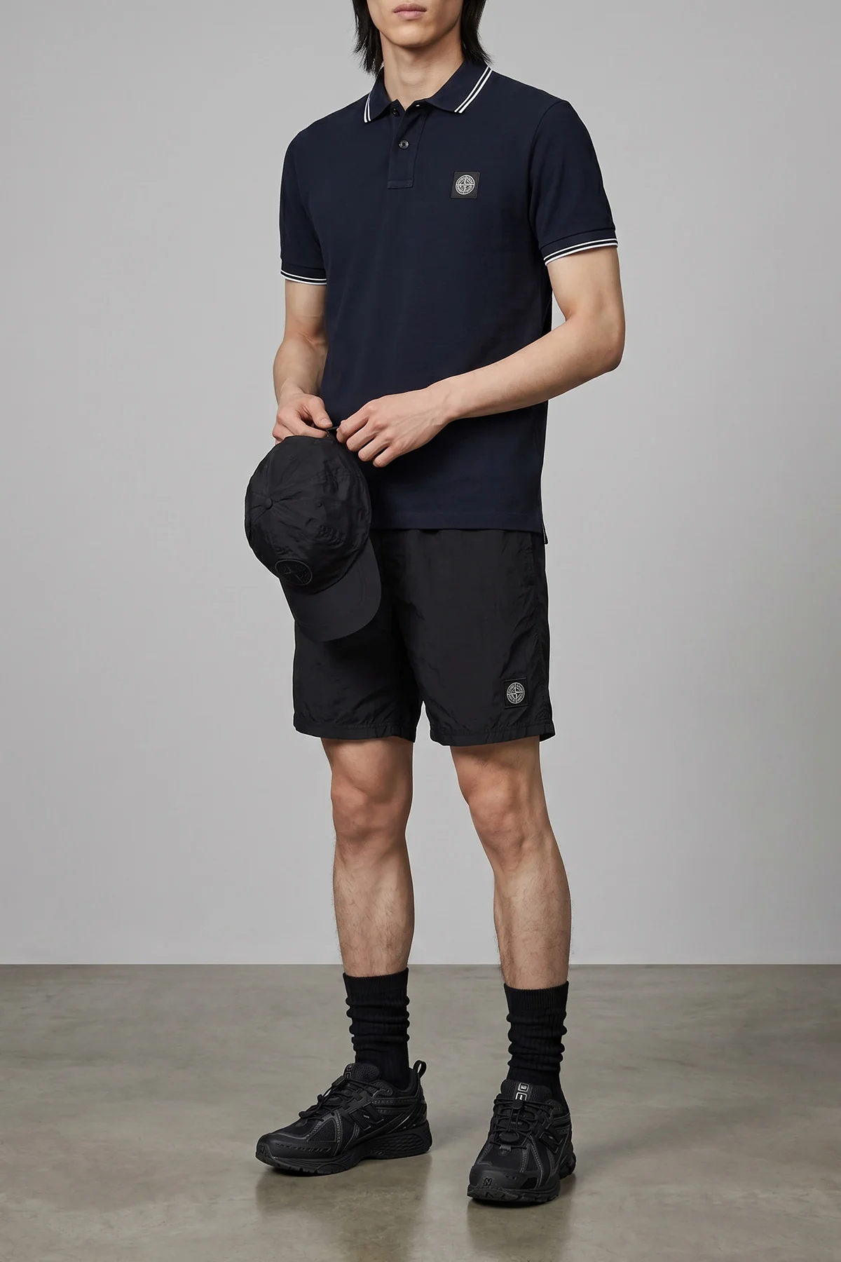 STONE ISLAND L 2200010 polo shirt in stretch cotton piqué
