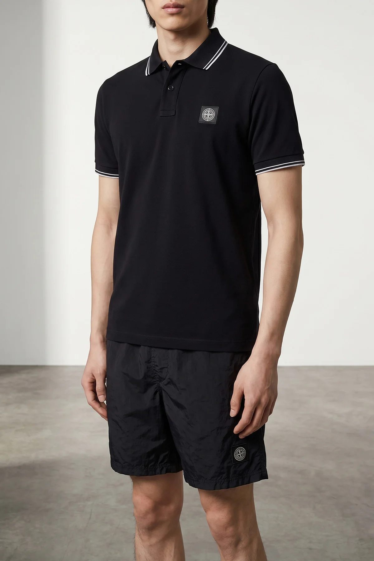 2200010 polo shirt in stretch cotton piqué