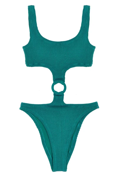 laurel one-piece swimsuit in crinkle lurex fabric