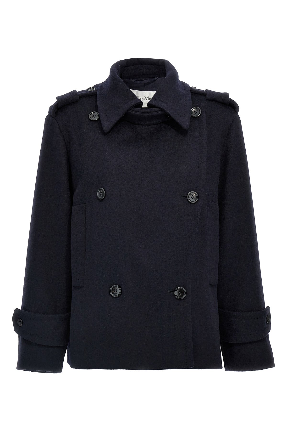 MAX MARA 42 laveno double-breasted wool and cashmere coat