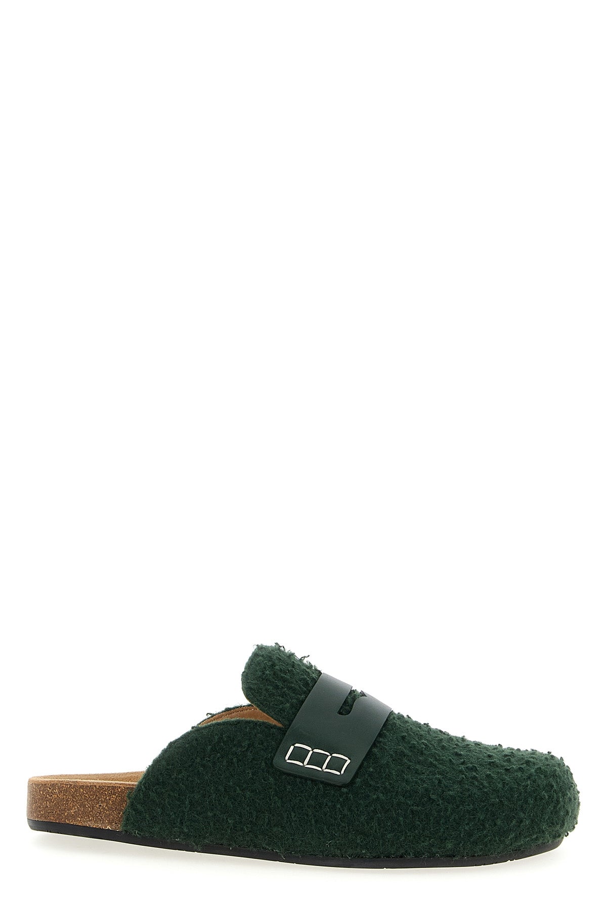 J.W.ANDERSON 37 felt loafer mules in textured felt fabric