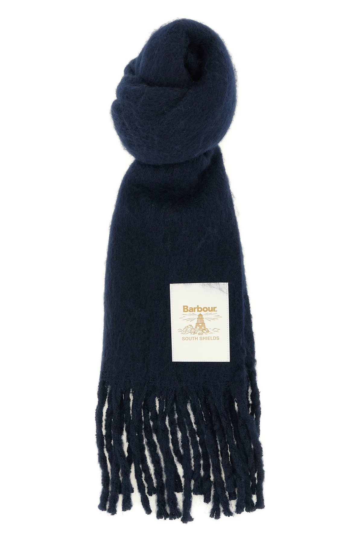 the barbour ellison scarf is distinguished by an elongated rectangular constru