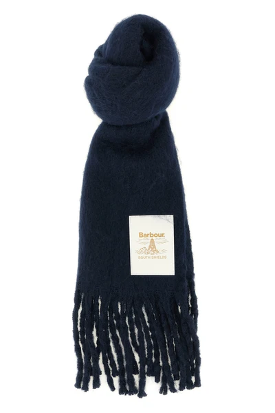 the barbour ellison scarf is distinguished by an elongated rectangular constru
