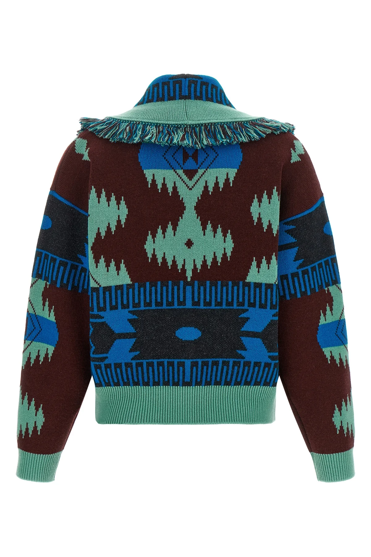 ALANUI S the alanui icon cardia bomber jacket redefines knitwear codes through a shorte