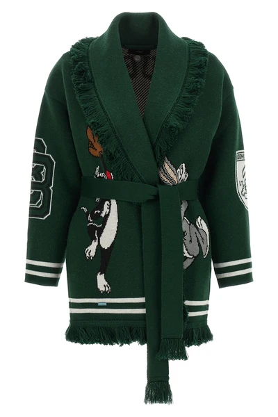 the alanui x looneytunes sporty bugs bunny  sylvester pure virgin wool cardig
