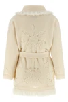 islands diary felted virgin wool cardigan embellished