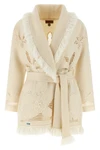 islands diary felted virgin wool cardigan embellished