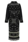 alanuis robe-style coat in pure virgin wool is distinguished by a complex two-t