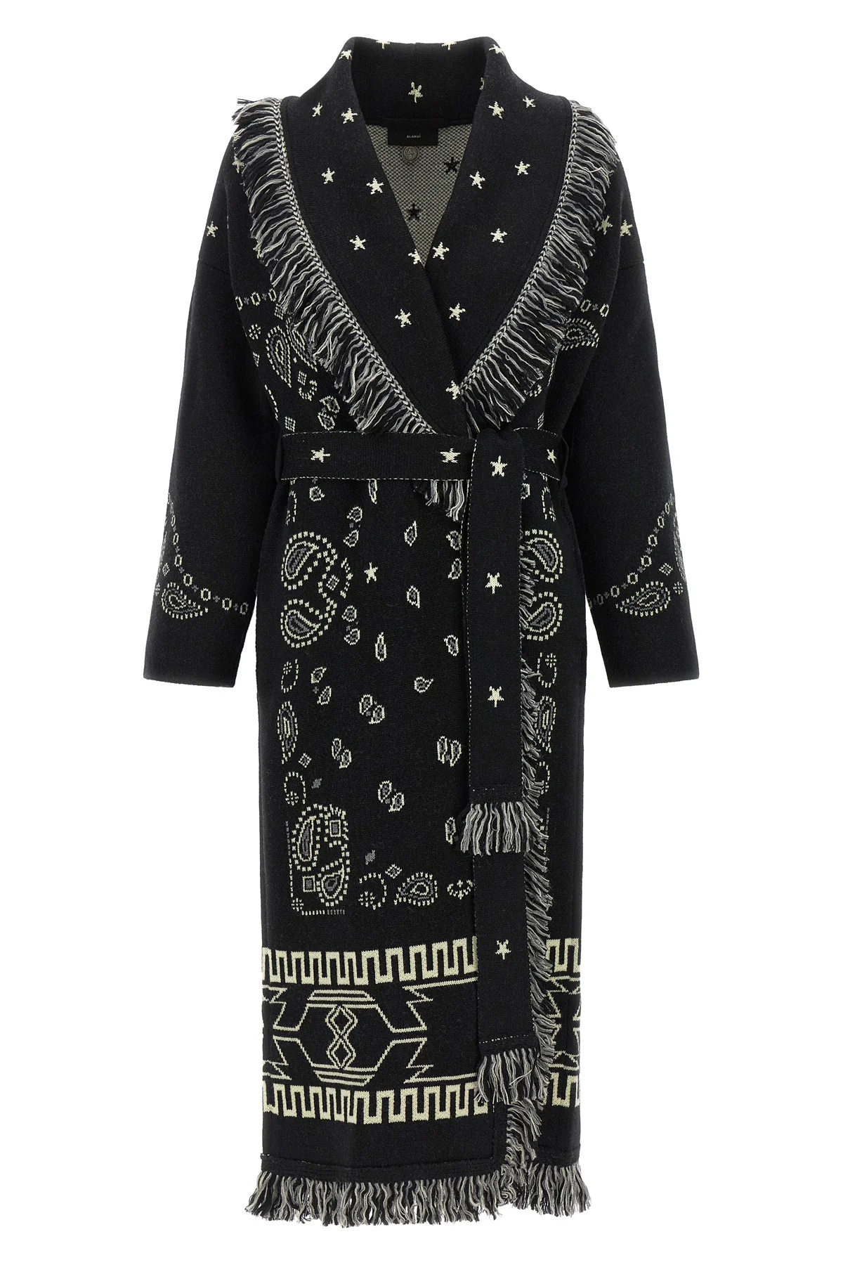 ALANUI S alanuis robe-style coat in pure virgin wool is distinguished by a complex two-t
