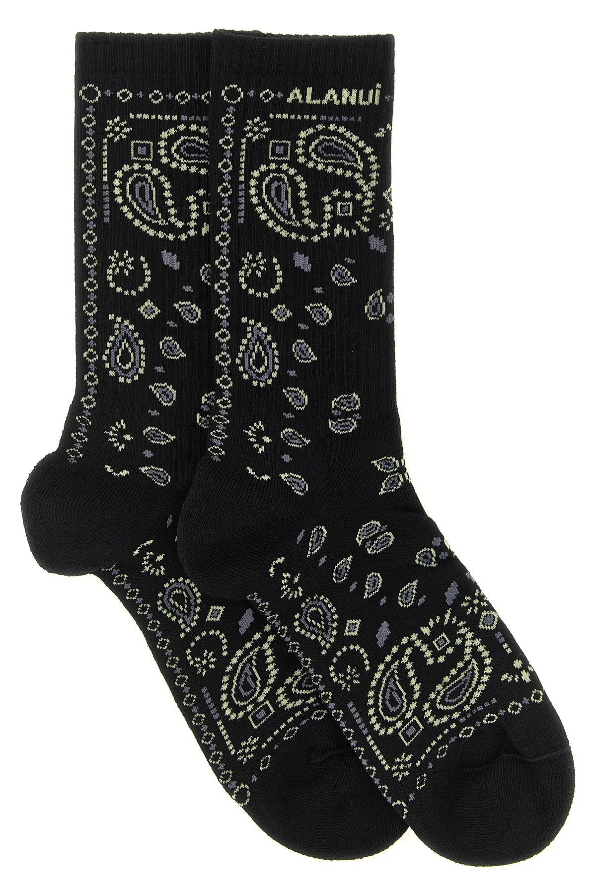 alanui bandana socks define the aesthetics of the brand through meticulous jac
