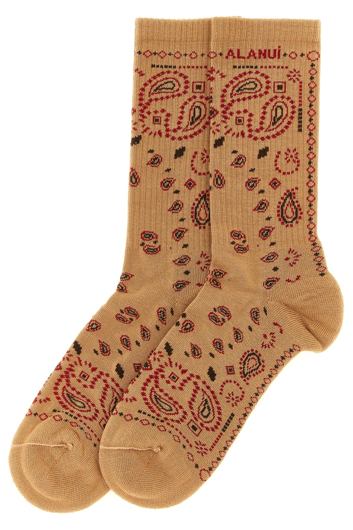 the bandana socks alanui define the aesthetics of the brand through meticulous