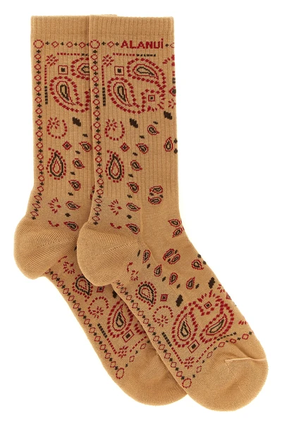 the bandana socks alanui define the aesthetics of the brand through meticulous