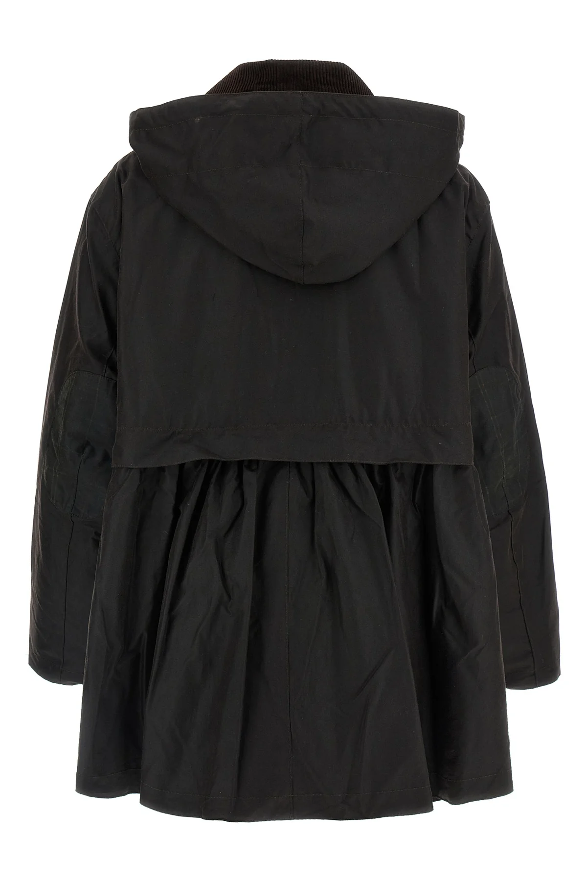 barbour x ganni waxed cotton parka