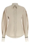 the brunello cucinelli shirt in beige stretch cotton poplin redefines the codes