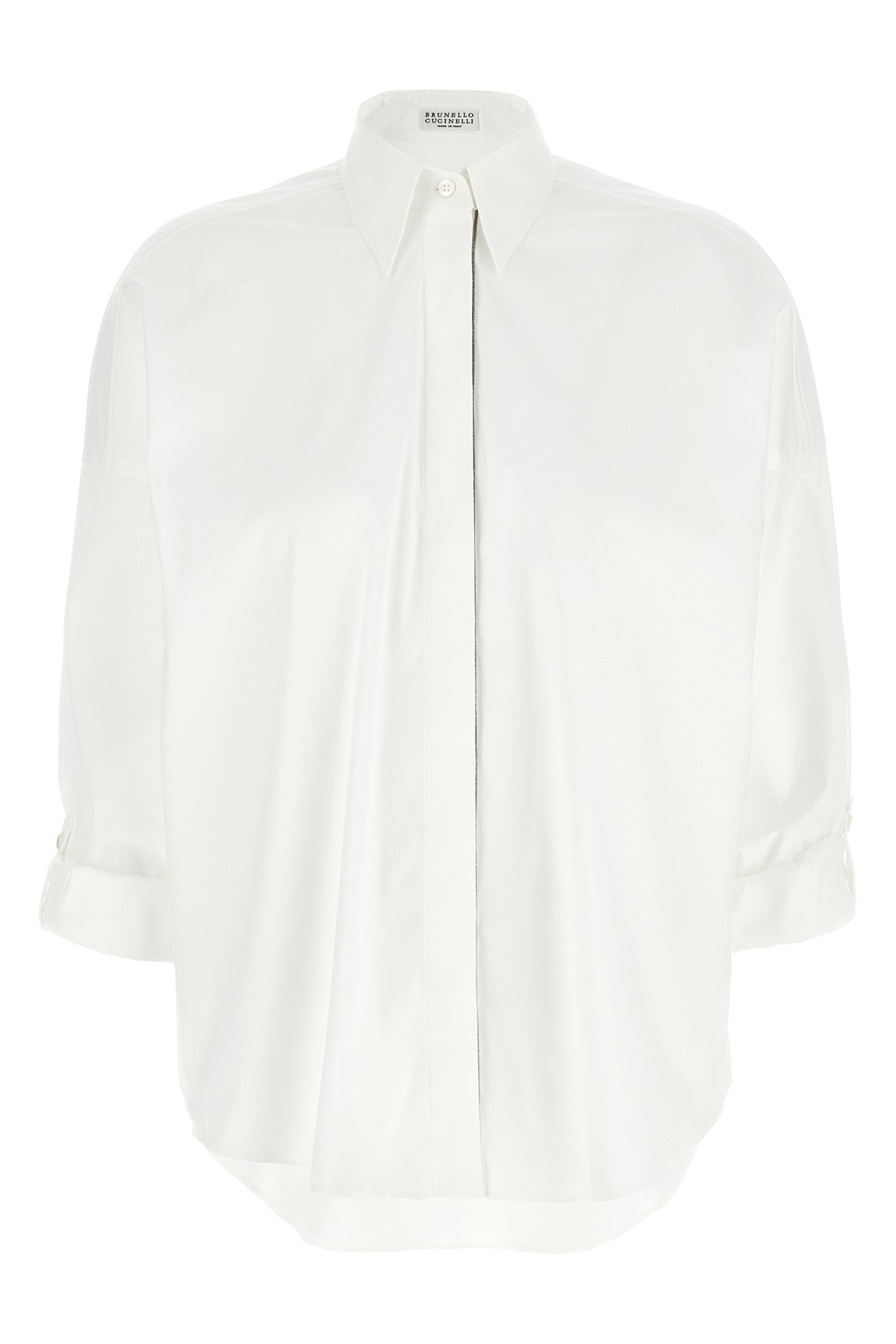 BRUNELLO CUCINELLI XS stretch cotton poplin shirt