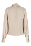 the brunello cucinelli blouse in fine stretch silk redefines everyday elegance t