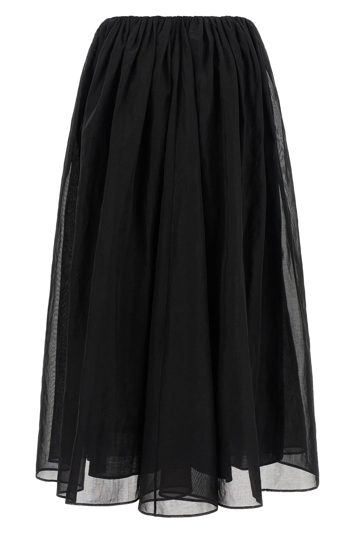 BRUNELLO CUCINELLI 38 long skirt in semi-transparent cotton organza