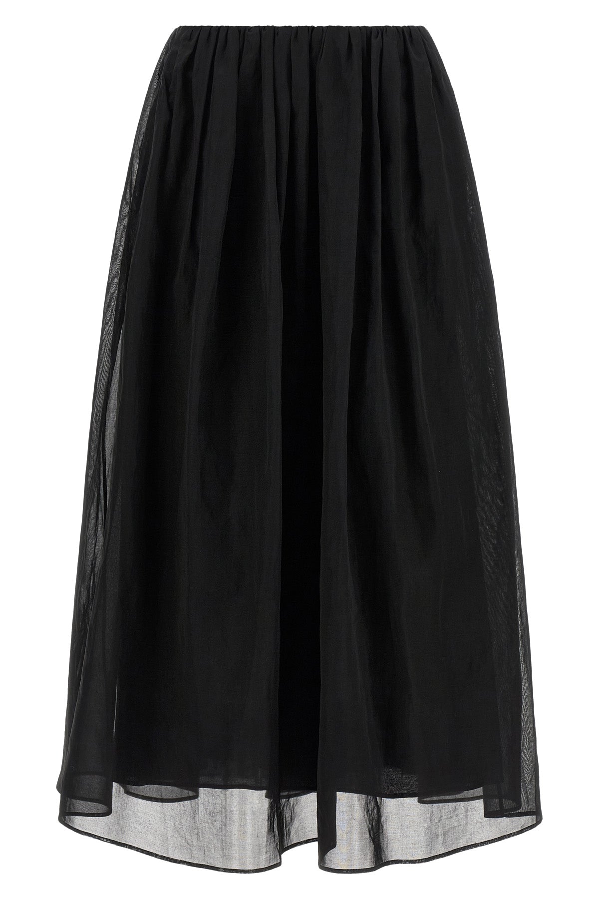 BRUNELLO CUCINELLI 38 long skirt in semi-transparent cotton organza