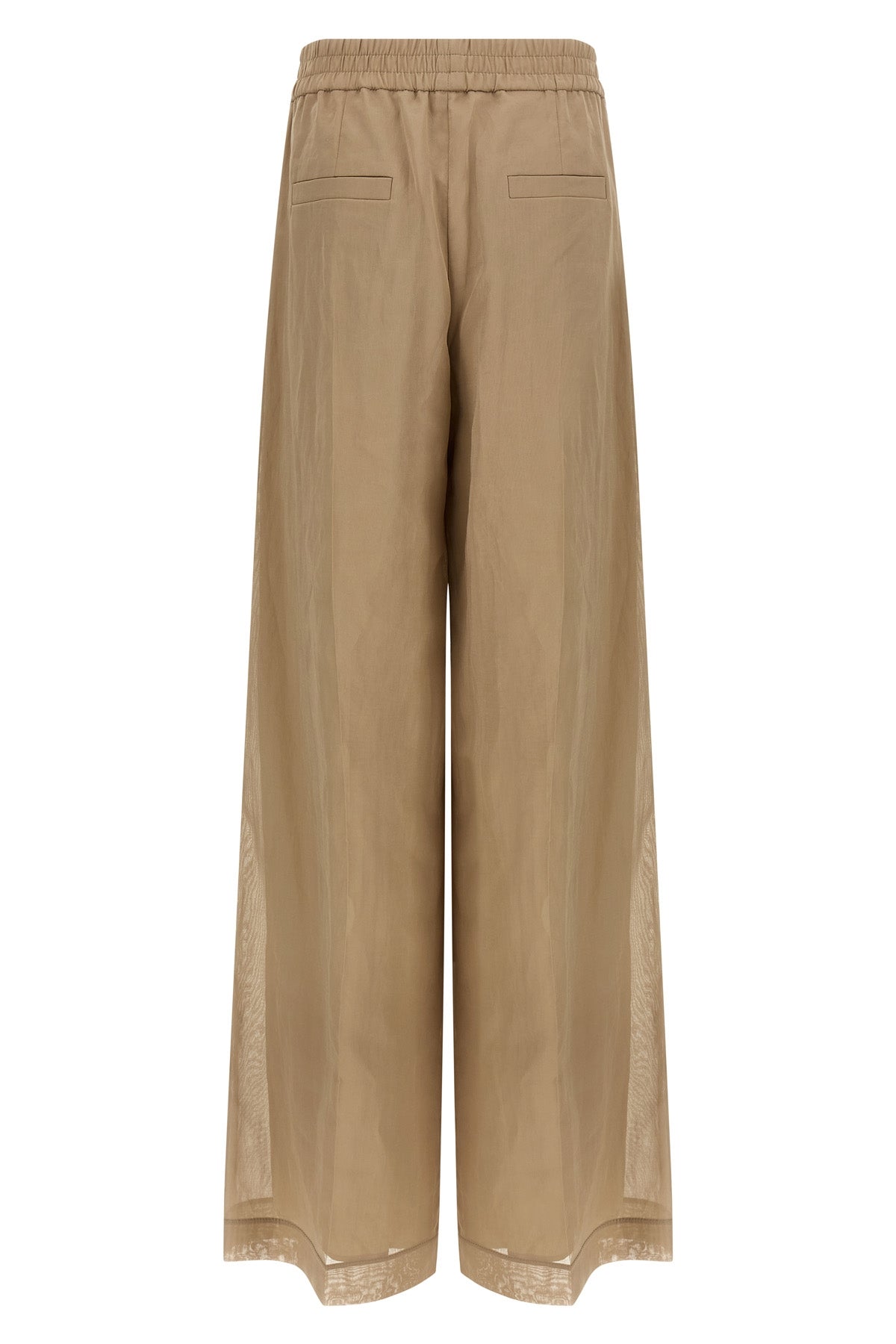 BRUNELLO CUCINELLI 40 loose track cotton organza pants
