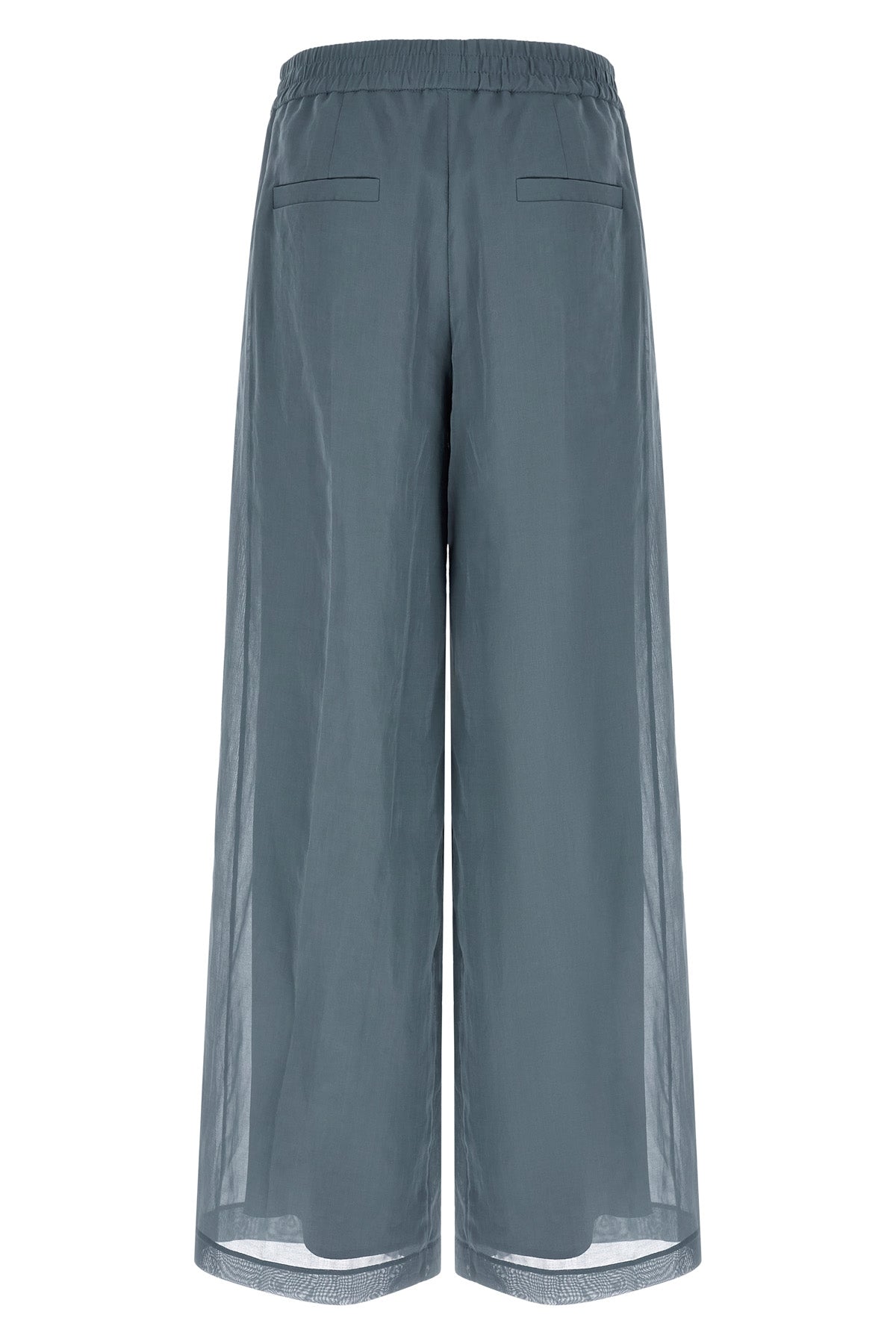 BRUNELLO CUCINELLI 38 loose track cotton organza pants