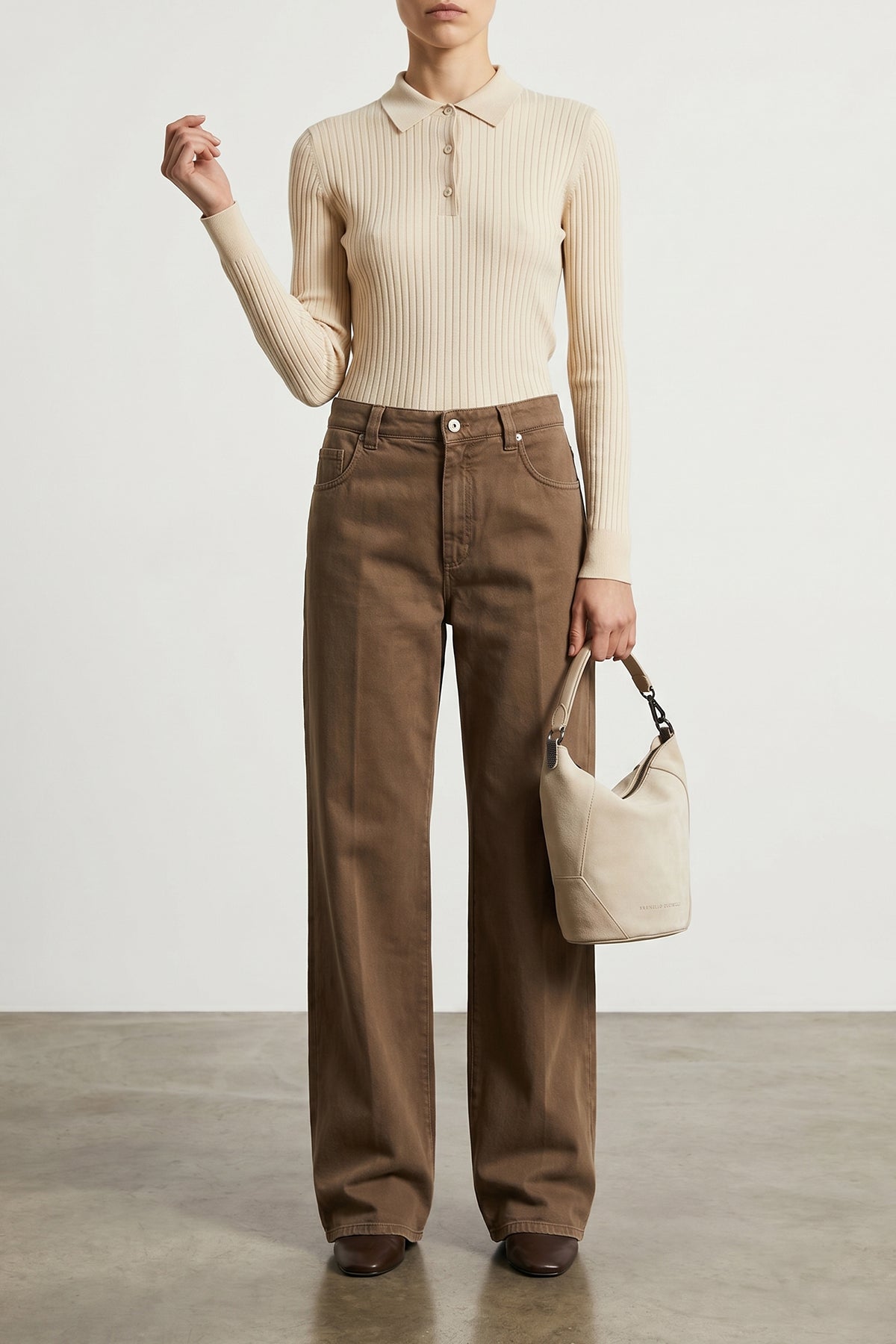 BRUNELLO CUCINELLI 36 garment-dyed denim trousers