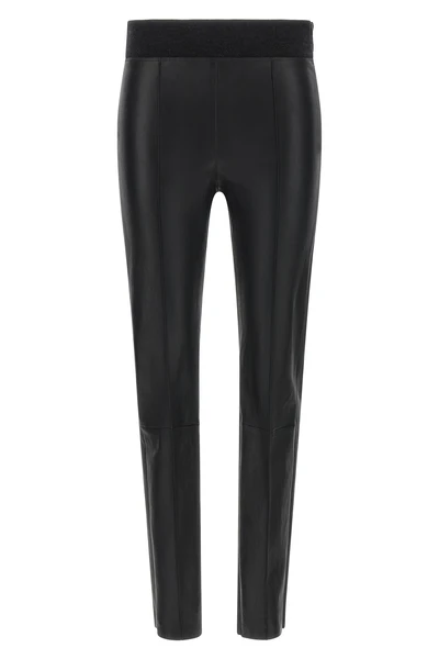 stretch nappa leather leggings