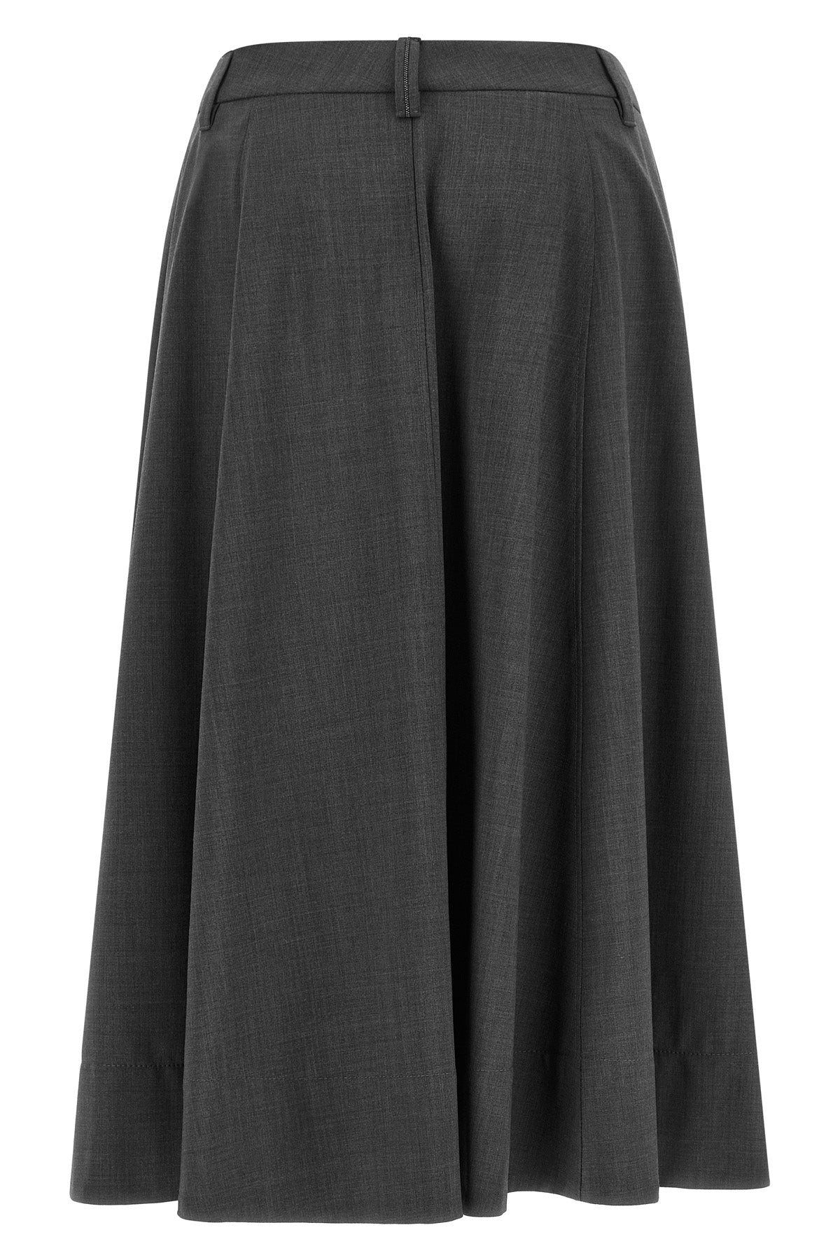 BRUNELLO CUCINELLI 38 cool wool mélange midi skirt