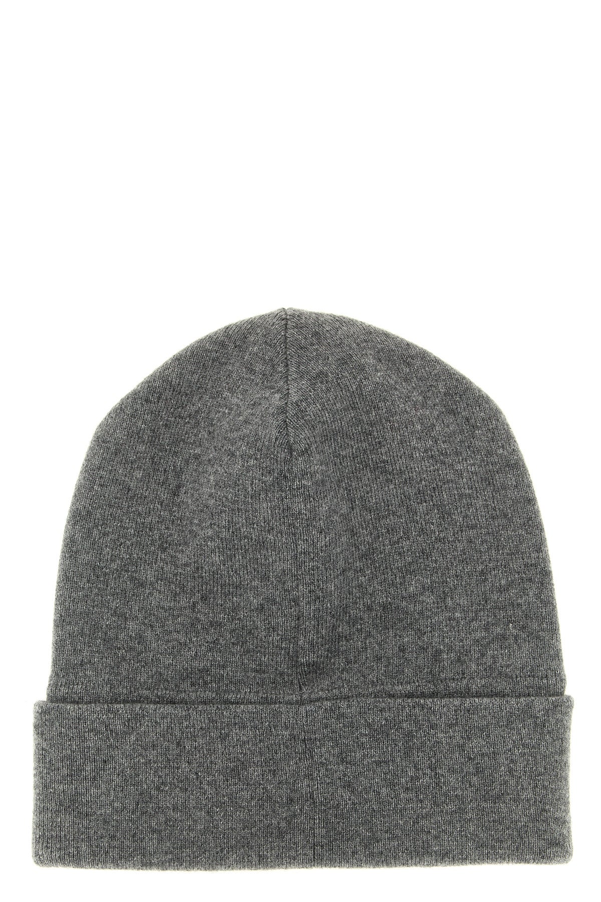 BRUNELLO CUCINELLI M pure cashmere shaved knit beanie micro ribbed pattern