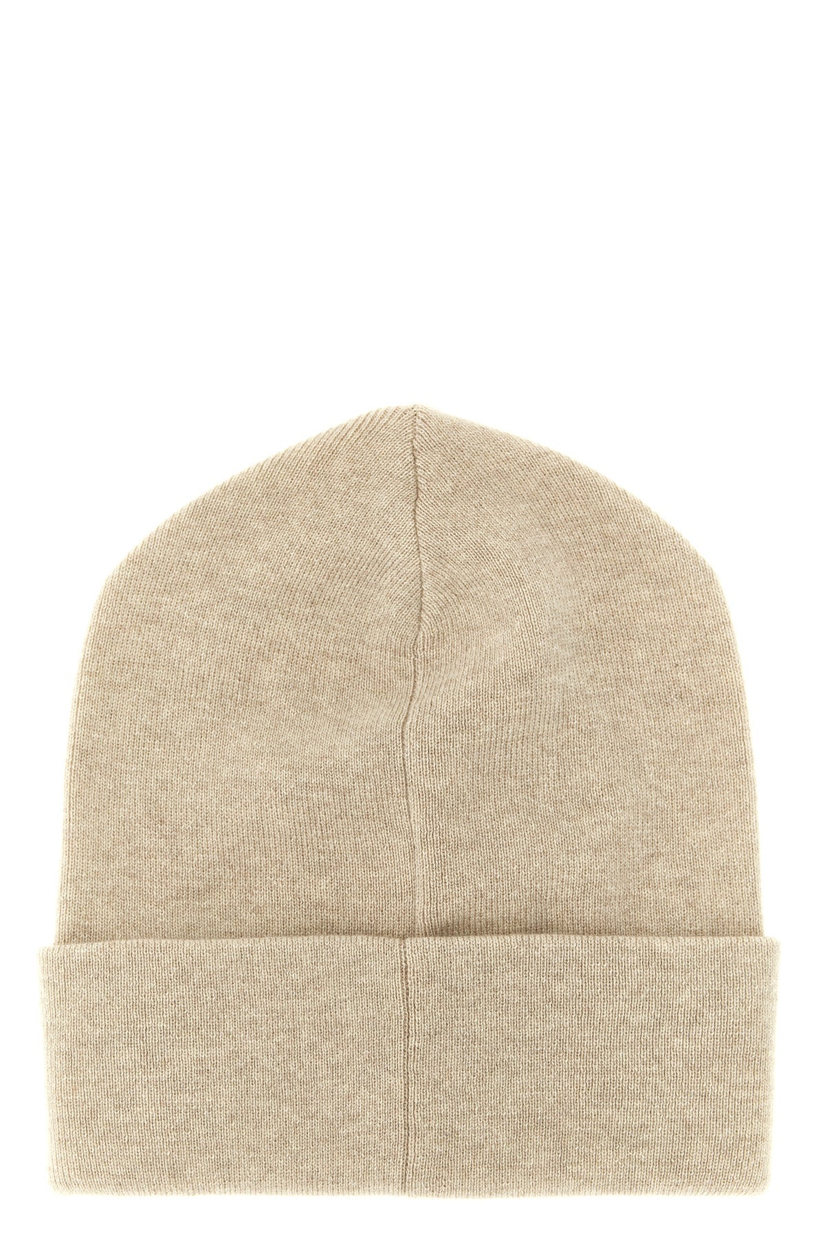 BRUNELLO CUCINELLI M pure cashmere shaved knit beanie micro ribbed pattern