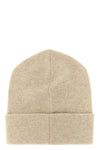 pure cashmere shaved knit beanie micro ribbed pattern