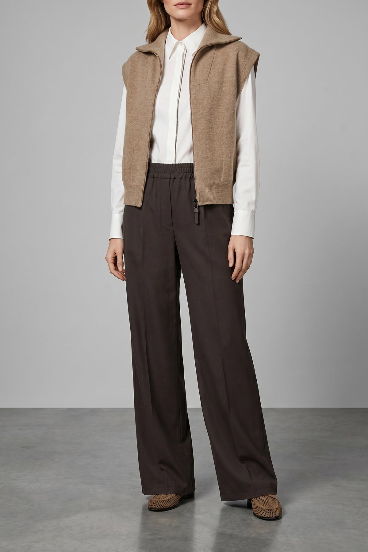 BRUNELLO CUCINELLI S heavy mélange cashmere vest