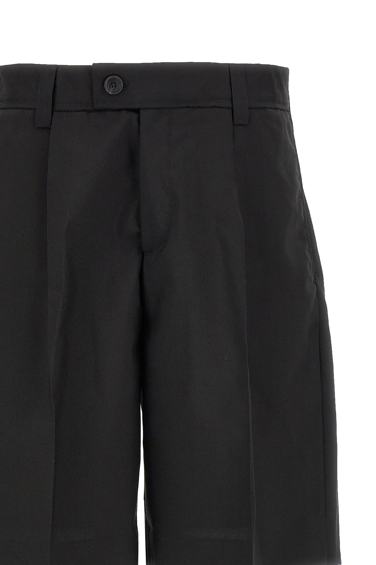 classic dry italian tropical wool bermuda shorts