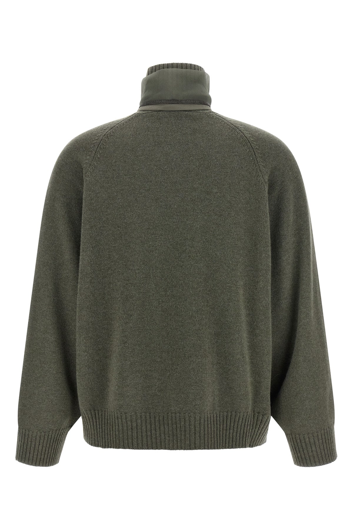 the brunello cucinelli high neck sweater in pure cashmere embodies the excellenc