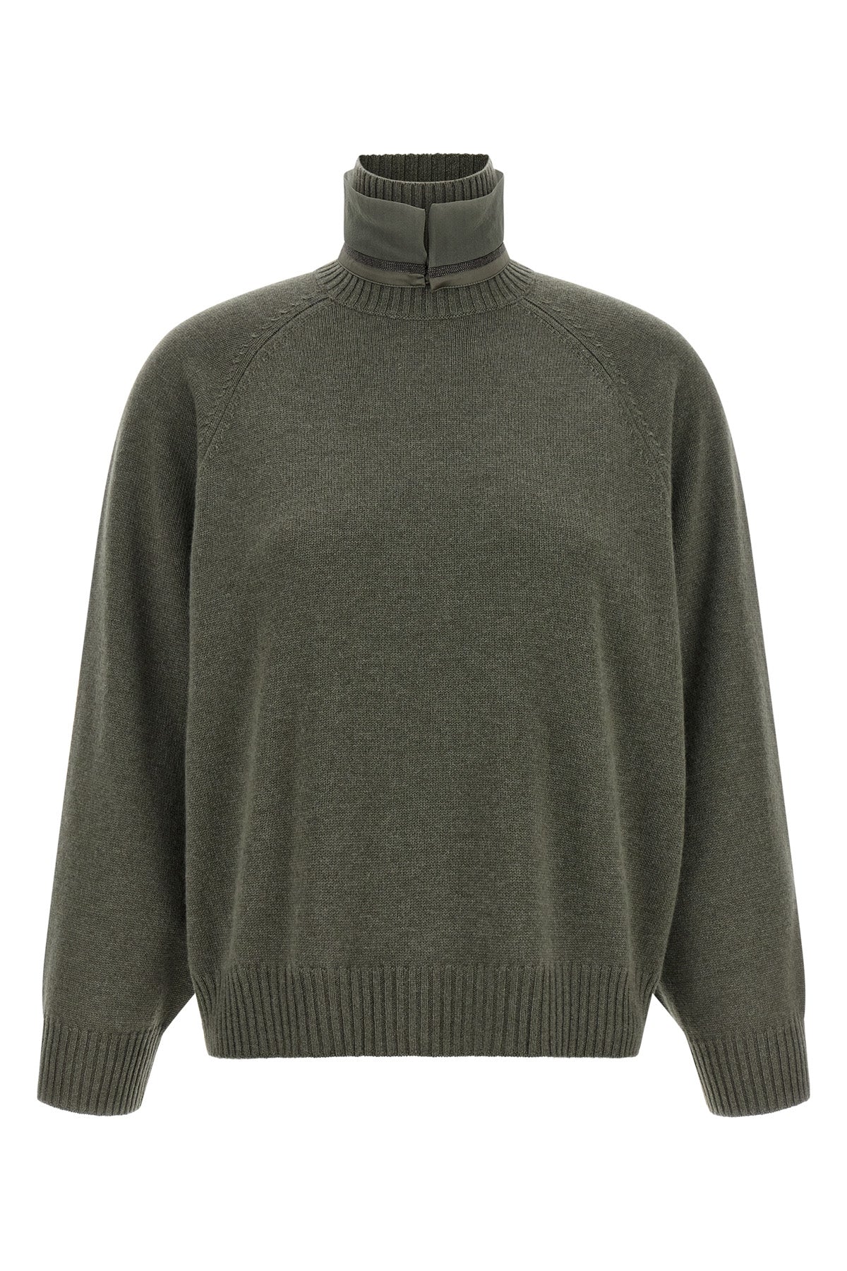 BRUNELLO CUCINELLI L the brunello cucinelli high neck sweater in pure cashmere embodies the excellenc