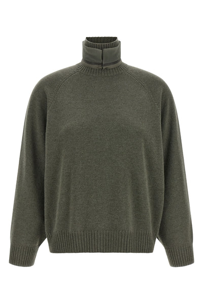 the brunello cucinelli high neck sweater in pure cashmere embodies the excellenc