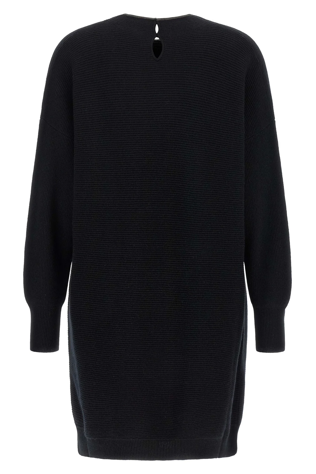 the brunello cucinelli horizontal ribbed knit mini dress exemplifies superior it