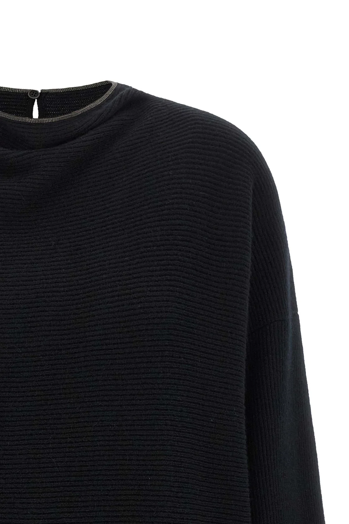 the brunello cucinelli horizontal ribbed knit mini dress exemplifies superior it